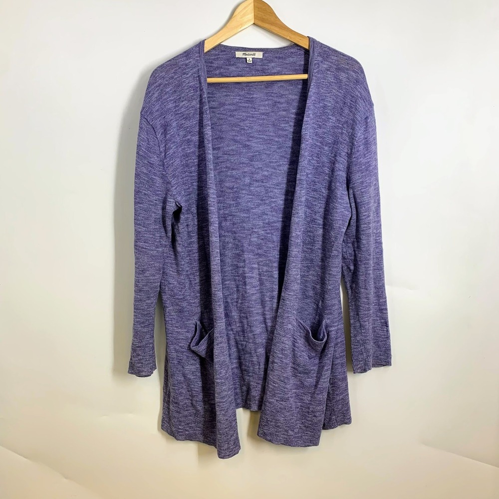 Madewell Summer Ryder Long‎ Sleeve Open Front Cardigan Sweater Women's Size M